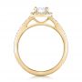 14k Yellow Gold 14k Yellow Gold Custom Diamond Halo Engagement Ring - Front View -  102317 - Thumbnail