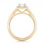 14k Yellow Gold 14k Yellow Gold Custom Diamond Halo Engagement Ring - Front View -  102317 - Thumbnail
