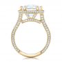 18k Yellow Gold 18k Yellow Gold Custom Diamond Halo Engagement Ring - Front View -  102368 - Thumbnail