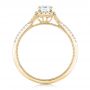 18k Yellow Gold 18k Yellow Gold Custom Diamond Halo Engagement Ring - Front View -  102420 - Thumbnail