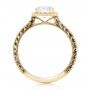 18k Yellow Gold 18k Yellow Gold Custom Diamond Halo Engagement Ring - Front View -  102422 - Thumbnail
