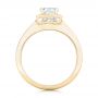 18k Yellow Gold 18k Yellow Gold Custom Diamond Halo Engagement Ring - Front View -  102437 - Thumbnail