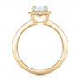 14k Yellow Gold 14k Yellow Gold Custom Diamond Halo Engagement Ring - Front View -  102460 - Thumbnail