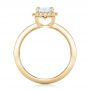14k Yellow Gold 14k Yellow Gold Custom Diamond Halo Engagement Ring - Front View -  102460 - Thumbnail
