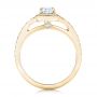 14k Yellow Gold 14k Yellow Gold Custom Diamond Halo Engagement Ring - Front View -  102597 - Thumbnail