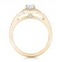 14k Yellow Gold 14k Yellow Gold Custom Diamond Halo Engagement Ring - Front View -  102597 - Thumbnail