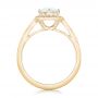 14k Yellow Gold 14k Yellow Gold Custom Diamond Halo Engagement Ring - Front View -  102692 - Thumbnail
