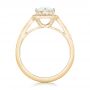 14k Yellow Gold 14k Yellow Gold Custom Diamond Halo Engagement Ring - Front View -  102692 - Thumbnail