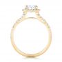 18k Yellow Gold 18k Yellow Gold Custom Diamond Halo Engagement Ring - Front View -  102748 - Thumbnail