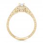 14k Yellow Gold 14k Yellow Gold Custom Diamond Halo Engagement Ring - Front View -  102813 - Thumbnail