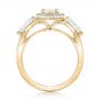 14k Yellow Gold 14k Yellow Gold Custom Diamond Halo Engagement Ring - Front View -  102873 - Thumbnail