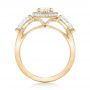 14k Yellow Gold 14k Yellow Gold Custom Diamond Halo Engagement Ring - Front View -  102873 - Thumbnail