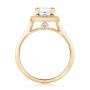 14k Yellow Gold 14k Yellow Gold Custom Diamond Halo Engagement Ring - Front View -  102882 - Thumbnail