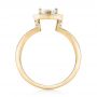 18k Yellow Gold 18k Yellow Gold Custom Diamond Halo Engagement Ring - Front View -  102910 - Thumbnail