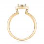 18k Yellow Gold 18k Yellow Gold Custom Diamond Halo Engagement Ring - Front View -  102910 - Thumbnail