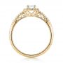 14k Yellow Gold 14k Yellow Gold Custom Diamond Halo Engagement Ring - Front View -  102990 - Thumbnail
