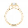 18k Yellow Gold 18k Yellow Gold Custom Diamond Halo Engagement Ring - Front View -  103002 - Thumbnail