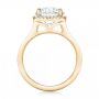 18k Yellow Gold 18k Yellow Gold Custom Diamond Halo Engagement Ring - Front View -  103005 - Thumbnail