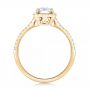 14k Yellow Gold 14k Yellow Gold Custom Diamond Halo Engagement Ring - Front View -  103037 - Thumbnail
