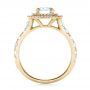 18k Yellow Gold 18k Yellow Gold Custom Diamond Halo Engagement Ring - Front View -  103139 - Thumbnail