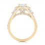 14k Yellow Gold 14k Yellow Gold Custom Diamond Halo Engagement Ring - Front View -  103157 - Thumbnail