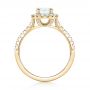 18k Yellow Gold 18k Yellow Gold Custom Diamond Halo Engagement Ring - Front View -  103268 - Thumbnail