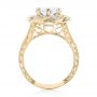 18k Yellow Gold 18k Yellow Gold Custom Diamond Halo Engagement Ring - Front View -  103325 - Thumbnail