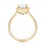 14k Yellow Gold 14k Yellow Gold Custom Diamond Halo Engagement Ring - Front View -  103353 - Thumbnail