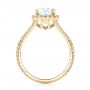 14k Yellow Gold 14k Yellow Gold Custom Diamond Halo Engagement Ring - Front View -  103353 - Thumbnail