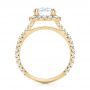 14k Yellow Gold 14k Yellow Gold Custom Diamond Halo Engagement Ring - Front View -  103357 - Thumbnail