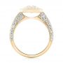 14k Yellow Gold 14k Yellow Gold Custom Diamond Halo Engagement Ring - Front View -  103394 - Thumbnail