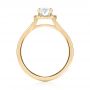 14k Yellow Gold 14k Yellow Gold Custom Diamond Halo Engagement Ring - Front View -  103413 - Thumbnail