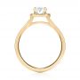 14k Yellow Gold 14k Yellow Gold Custom Diamond Halo Engagement Ring - Front View -  103413 - Thumbnail