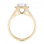14k Yellow Gold 14k Yellow Gold Custom Diamond Halo Engagement Ring - Front View -  103427 - Thumbnail