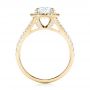 18k Yellow Gold 18k Yellow Gold Custom Diamond Halo Engagement Ring - Front View -  103427 - Thumbnail