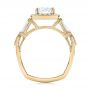 14k Yellow Gold 14k Yellow Gold Custom Diamond Halo Engagement Ring - Front View -  103436 - Thumbnail