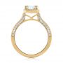 14k Yellow Gold 14k Yellow Gold Custom Diamond Halo Engagement Ring - Front View -  103535 - Thumbnail