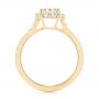 18k Yellow Gold 18k Yellow Gold Custom Diamond Halo Engagement Ring - Front View -  104064 - Thumbnail