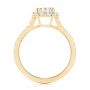 18k Yellow Gold 18k Yellow Gold Custom Diamond Halo Engagement Ring - Front View -  104064 - Thumbnail