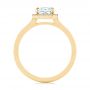18k Yellow Gold 18k Yellow Gold Custom Diamond Halo Engagement Ring - Front View -  104070 - Thumbnail