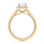18k Yellow Gold 18k Yellow Gold Custom Diamond Halo Engagement Ring - Front View -  104686 - Thumbnail
