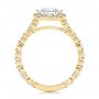 18k Yellow Gold 18k Yellow Gold Custom Diamond Halo Engagement Ring - Front View -  106108 - Thumbnail