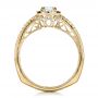 18k Yellow Gold 18k Yellow Gold Custom Diamond Halo Engagement Ring - Front View -  1448 - Thumbnail