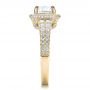 14k Yellow Gold 14k Yellow Gold Custom Diamond Halo Engagement Ring - Side View -  100098 - Thumbnail