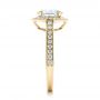 14k Yellow Gold 14k Yellow Gold Custom Diamond Halo Engagement Ring - Side View -  101726 - Thumbnail