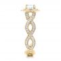 14k Yellow Gold 14k Yellow Gold Custom Diamond Halo Engagement Ring - Side View -  102119 - Thumbnail