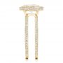 14k Yellow Gold 14k Yellow Gold Custom Diamond Halo Engagement Ring - Side View -  102542 - Thumbnail