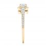 14k Yellow Gold 14k Yellow Gold Custom Diamond Halo Engagement Ring - Side View -  102597 - Thumbnail