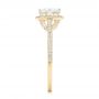 14k Yellow Gold 14k Yellow Gold Custom Diamond Halo Engagement Ring - Side View -  102692 - Thumbnail