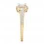 14k Yellow Gold 14k Yellow Gold Custom Diamond Halo Engagement Ring - Side View -  102813 - Thumbnail